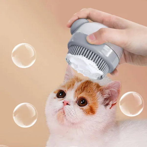 Cepillo De Baño Para Mascotas Con Dispensador De Jabón - Imagen 4