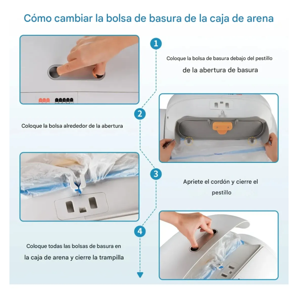 Rollo De Bolsa Litera Automática Caja De Arena Auto Limpiante - Imagen 3