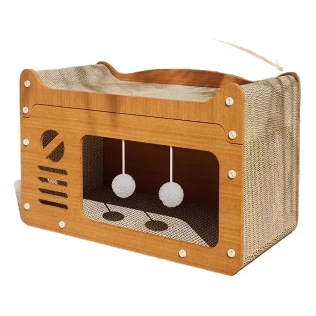 Rascador Para Gatos Con Cama Carton Premium