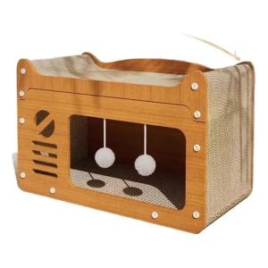 Rascador Para Gatos Con Cama Carton Premium