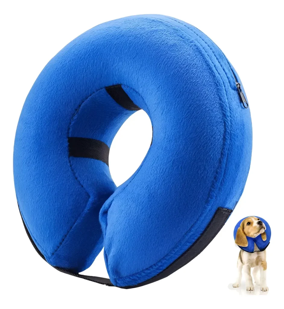 Collar Inflable Isabelino Anti Mordida Perros Gatos Talle M