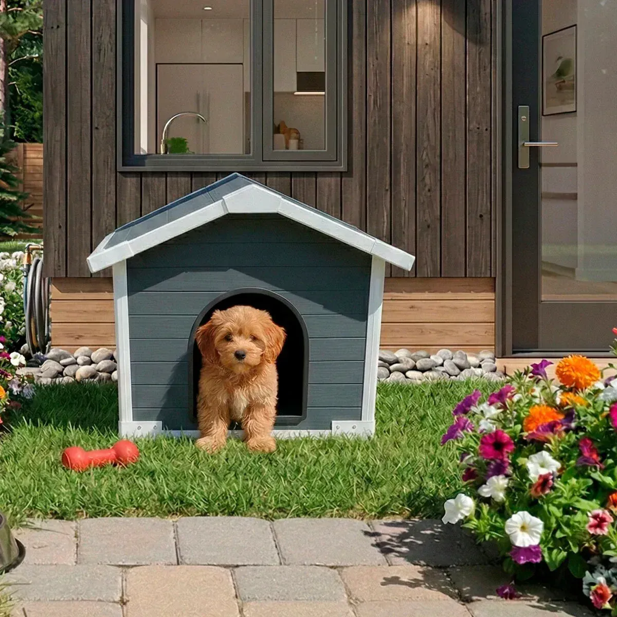 Cucha Para Perros Pequeños Exterior Plastico Premium 80 cm - Imagen 3