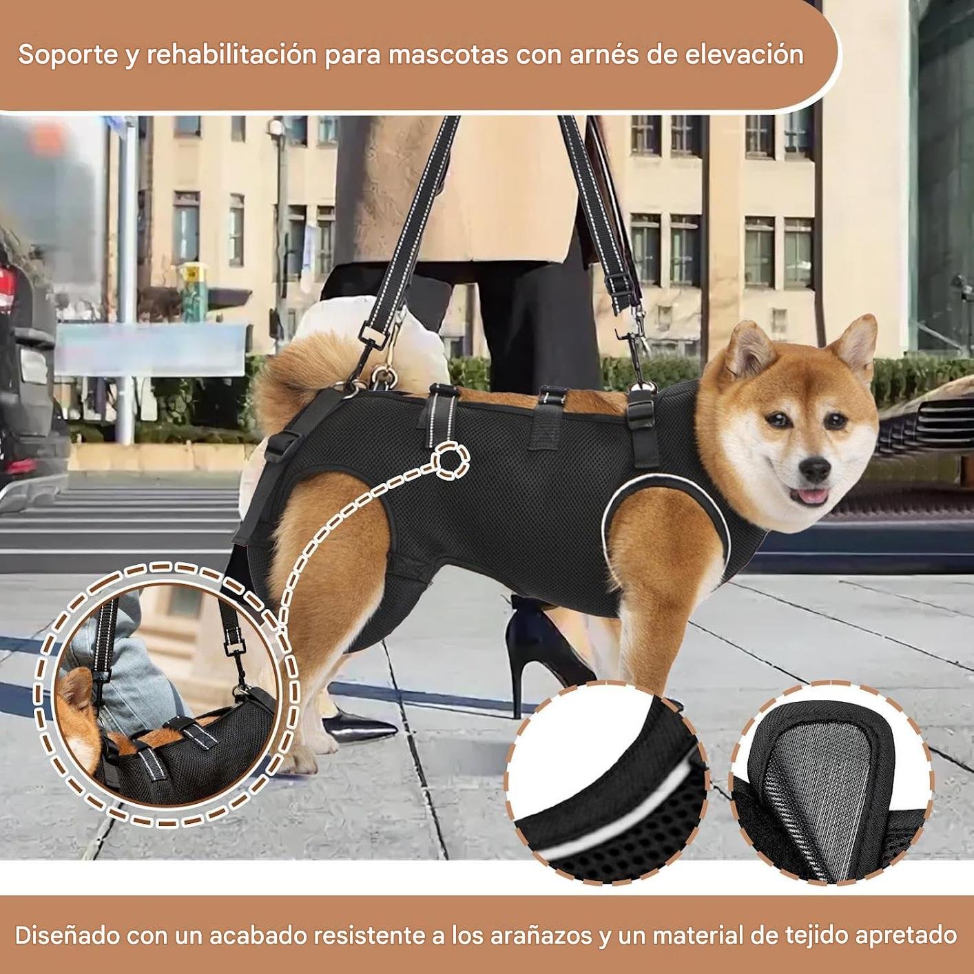 Arnes De Elevacion Para Paseo Mascotas Ortopedico Talle L - Imagen 4